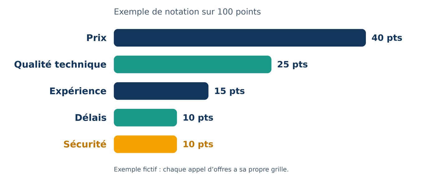 Exemple de grille de notation sur 100 points