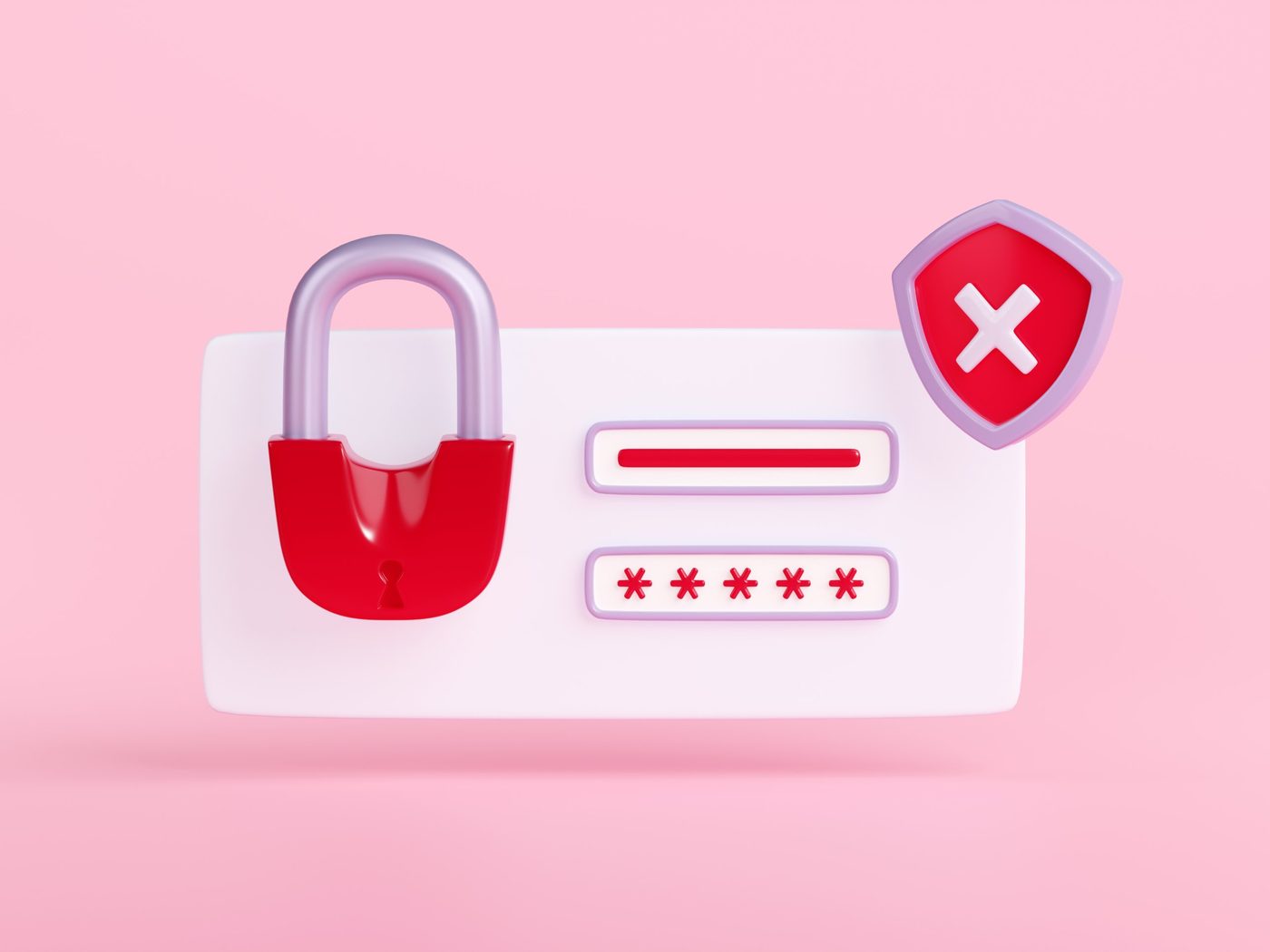Cadenas verrouillé et accès refusé sur un formulaire de connexion.